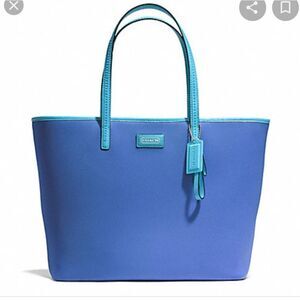 NWT Coach Blue Neoprene Tote Bag